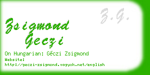 zsigmond geczi business card